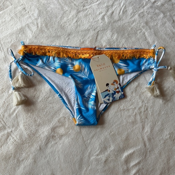 New! Palmacea anthropologie Tropical Side Tie Bikini Bottom 45466 - Picture 1 of 7